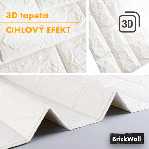 BRICKWALL® – 3D SAMOLEPÍCÍ TAPETY (77 cm x 70 cm)
